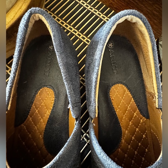 Ariat Navy Leather Slip-On clogs 10 - Picture 6 of 13